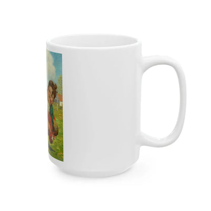 Boys Football Tackle - White Coffee Mug-Go Mug Yourself