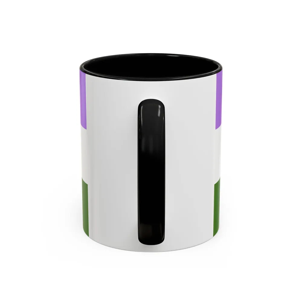 Genderqueer Pride Flag - Accent Coffee Mug-Go Mug Yourself