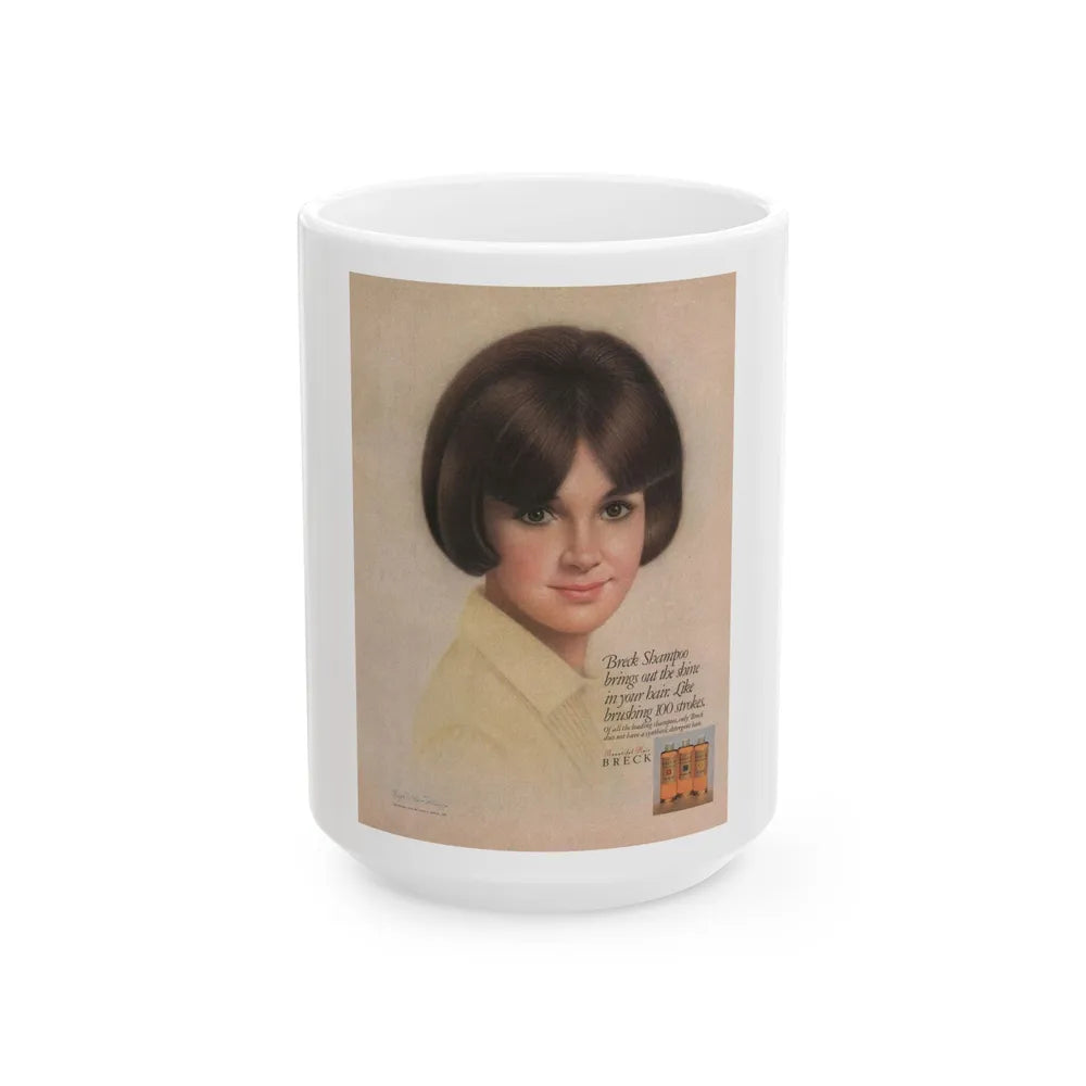 Breck Shampoo ad, Redbook, April 1967 - White Coffee Mug-15oz-Go Mug Yourself