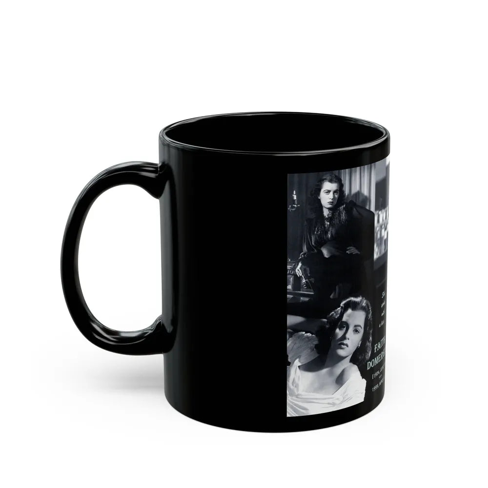 Faith Domergue #82 - Wallpaper (Vintage Female Icon) Black Coffee Mug-Go Mug Yourself