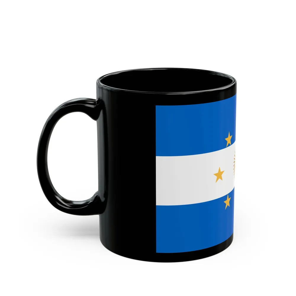 Navy Jack of Argentina 1818 - Black Coffee Mug-Go Mug Yourself