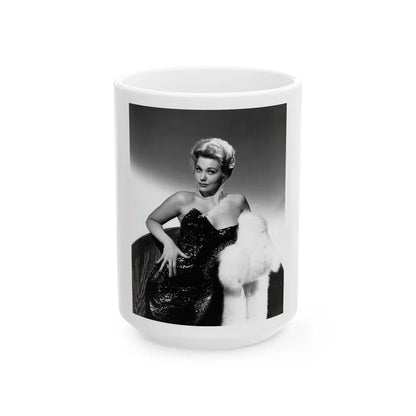 Kim Novak #278 (Vintage Female Icon) White Coffee Mug-15oz-Go Mug Yourself