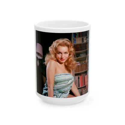 Julie Newmar #321 (Vintage Female Icon) White Coffee Mug-15oz-Go Mug Yourself