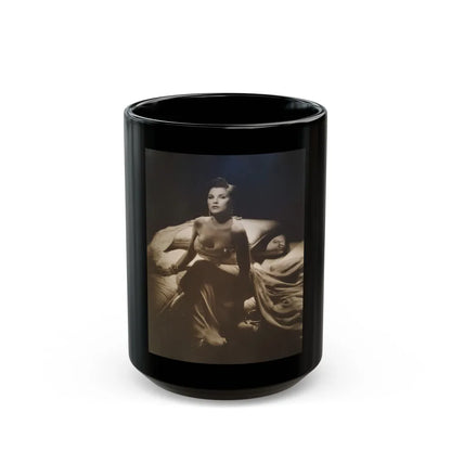 Debra Paget #644 (Vintage Female Icon) Black Coffee Mug-15oz-Go Mug Yourself