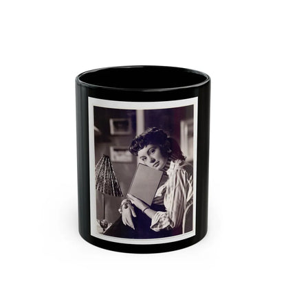 Janette Scott #37 (Vintage Female Icon) Black Coffee Mug-11oz-Go Mug Yourself