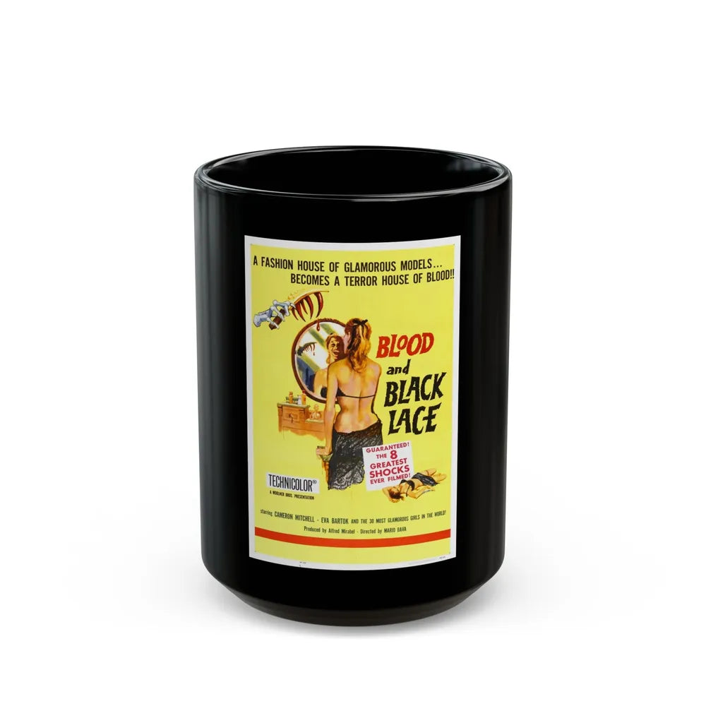 BLOOD AND BLACK LACE 1964 Movie Poster - Black Coffee Mug-15oz-Go Mug Yourself