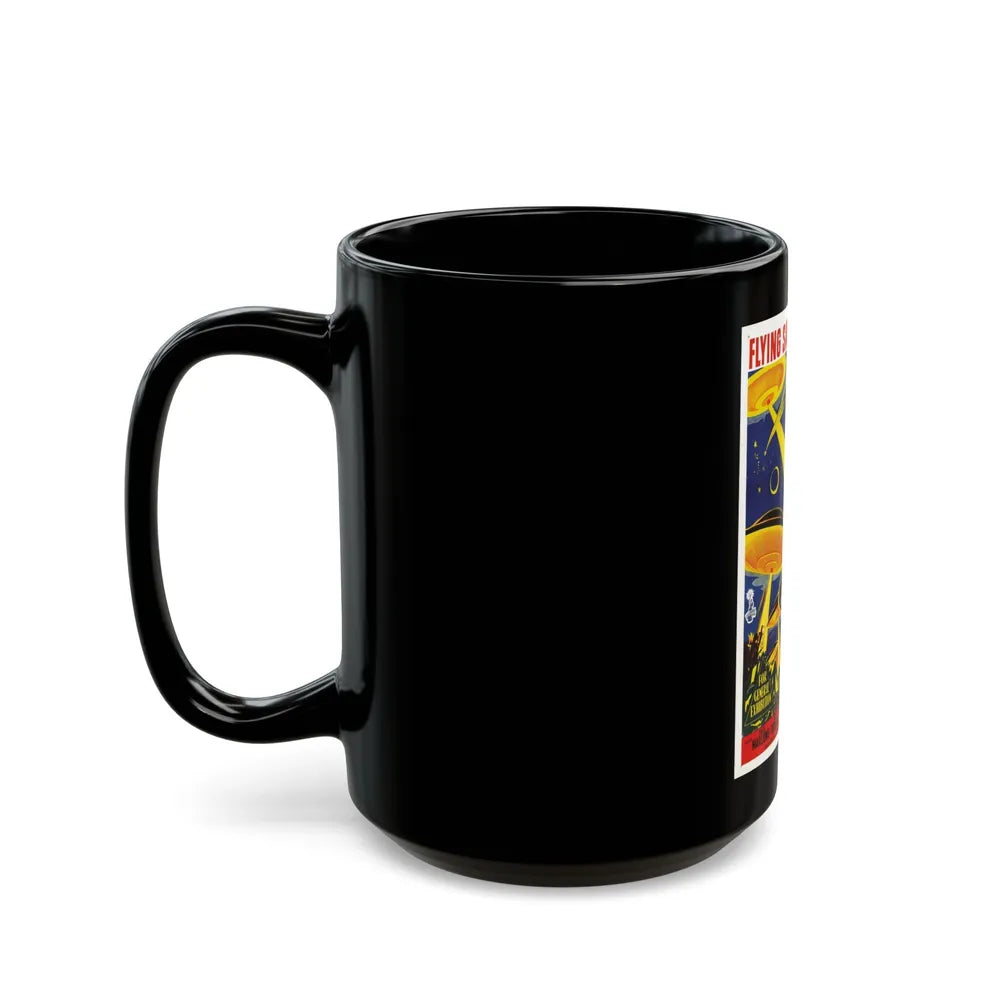 EARTH VS THE FLYING SAUCERS 1956 Movie Poster - Black Coffee Mug-Go Mug Yourself