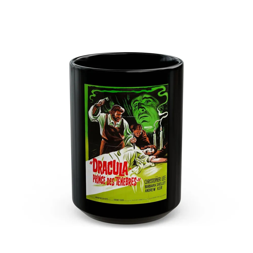 DRACULA PRINCE OF DARKNESS (FRENCH) 2 1966 Movie Poster - Black Coffee Mug-15oz-Go Mug Yourself