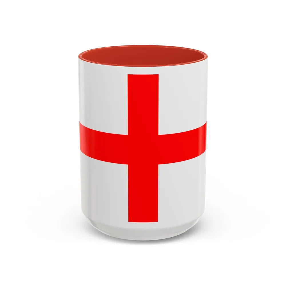 Flag of Alessandria Italy - Accent Coffee Mug-15oz-Red-Go Mug Yourself