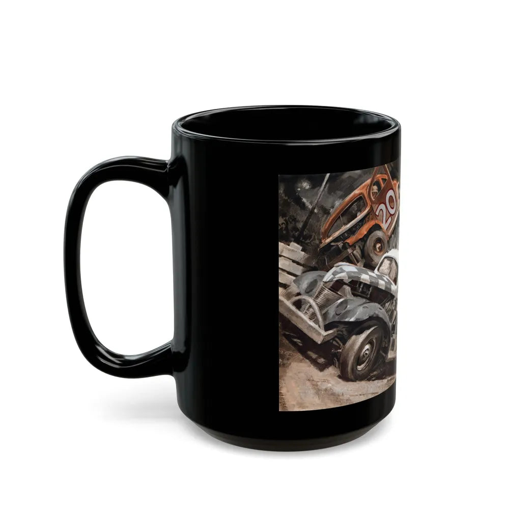 Elimination Race, Collier's, September 13,1952 - Black Coffee Mug-Go Mug Yourself