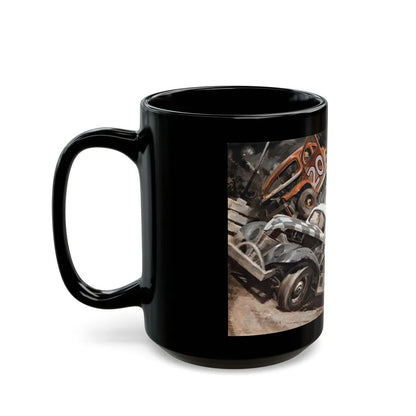 Elimination Race, Collier's, September 13,1952 - Black Coffee Mug-Go Mug Yourself