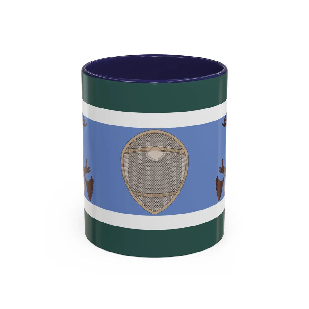 Innu Nation Flag - Accent Coffee Mug-11oz-Navy-Go Mug Yourself