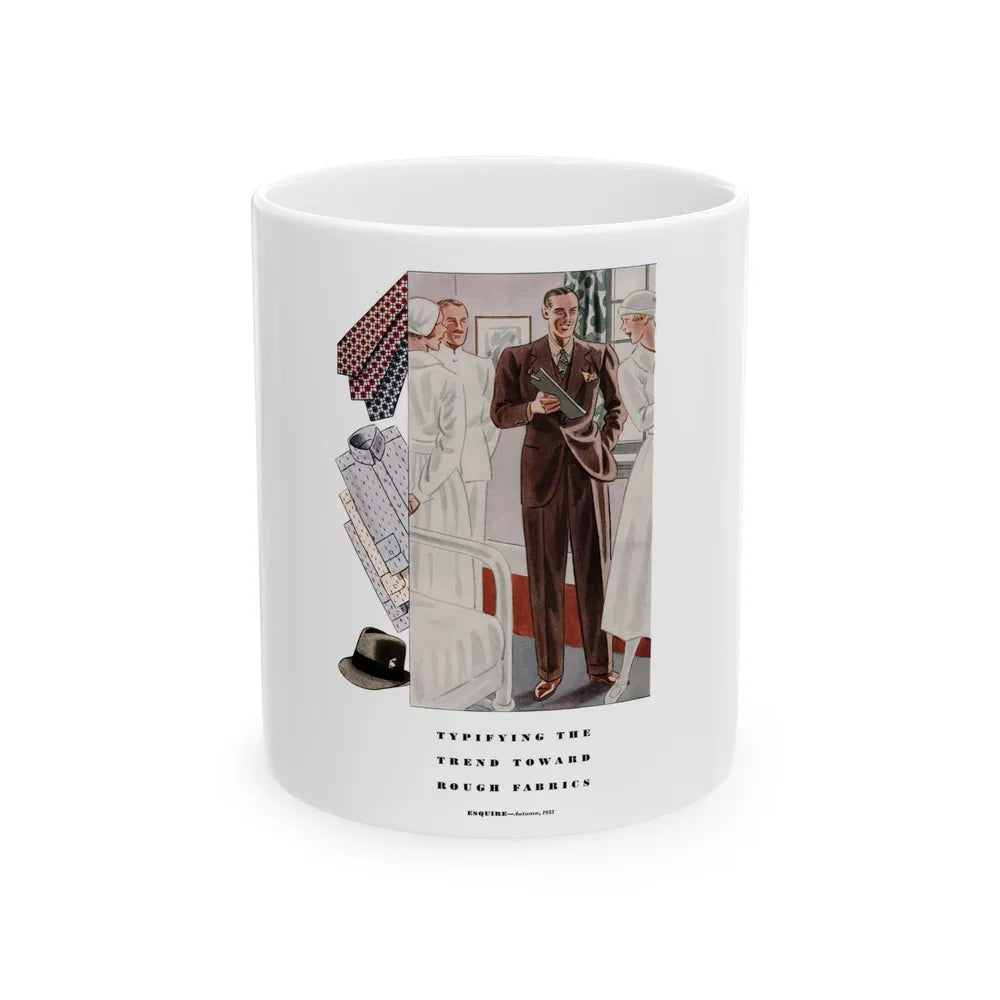 Esquire Fashion Illustration, Autumn 1933 (8) - White Coffee Mug-11oz-Go Mug Yourself