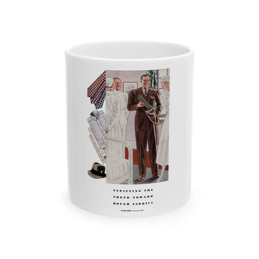 Esquire Fashion Illustration, Autumn 1933 (8) - White Coffee Mug-11oz-Go Mug Yourself