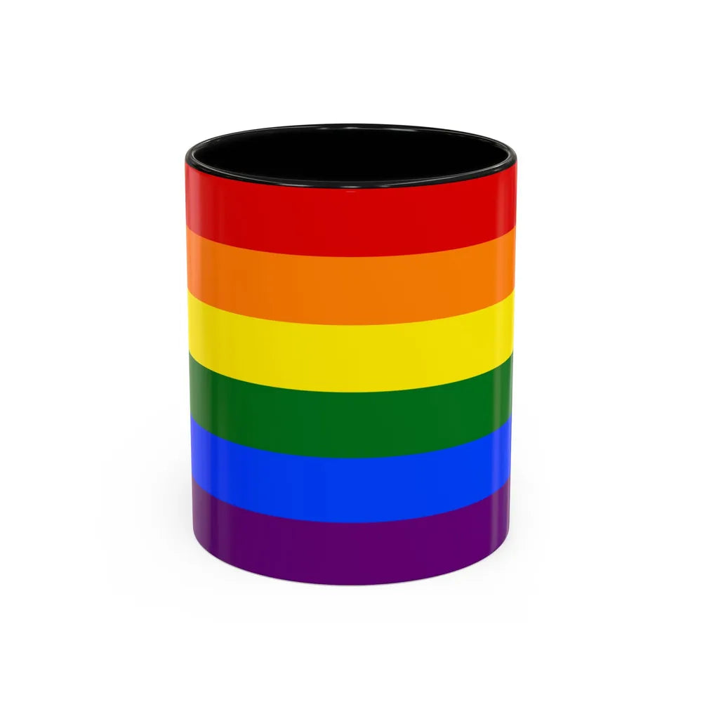 Gay Pride Pride Flag - Accent Coffee Mug-11oz-Black-Go Mug Yourself