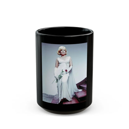 Kim Novak #332 (Vintage Female Icon) Black Coffee Mug-15oz-Go Mug Yourself