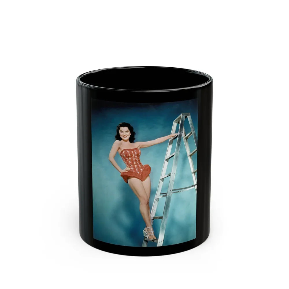 Debra Paget #259 5 (Vintage Female Icon) Black Coffee Mug-11oz-Go Mug Yourself