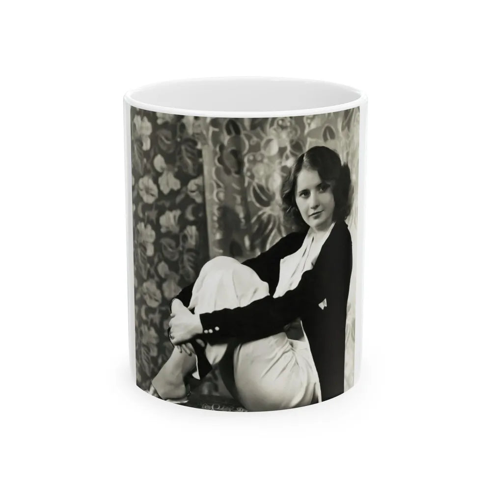 Barbara Stanwyck #165 (Vintage Female Icon) White Coffee Mug-11oz-Go Mug Yourself