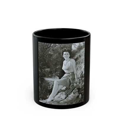 Faith Domergue #191 (Vintage Female Icon) Black Coffee Mug-11oz-Go Mug Yourself