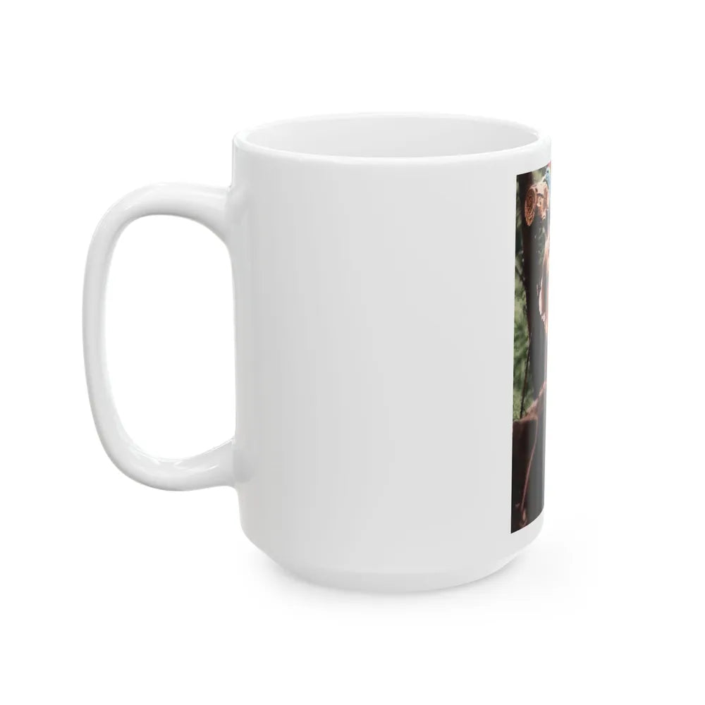 Veronica Carlson #84 - Partially Topless2 (Vintage Female Icon) White Coffee Mug-Go Mug Yourself