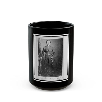 Captain Frederick Ned Trenk (Trenck), Union Officer In The 32nd Indiana Regiment, Full-Length Portrait, Standing, Facing Front (U.S. Civil War) Black Coffee Mug-15oz-Go Mug Yourself