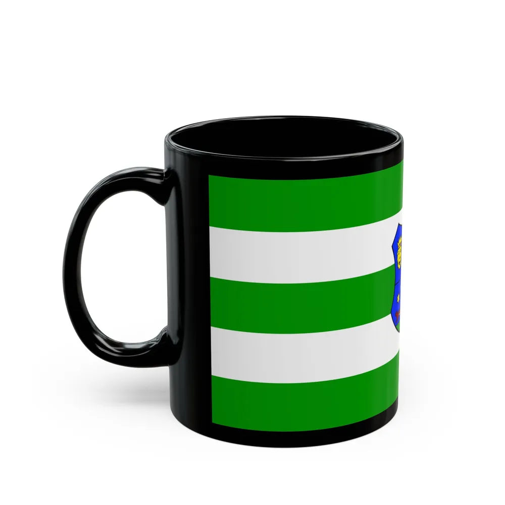 Flag of Zagreb County Croatia - Black Coffee Mug-Go Mug Yourself