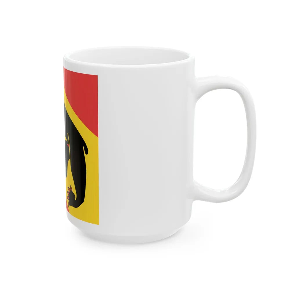 Flag of Canton of Bern Switzerland - White Coffee Mug-Go Mug Yourself