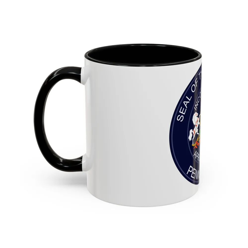 Seal of Erie Pennsylvania - Accent Coffee Mug-Go Mug Yourself