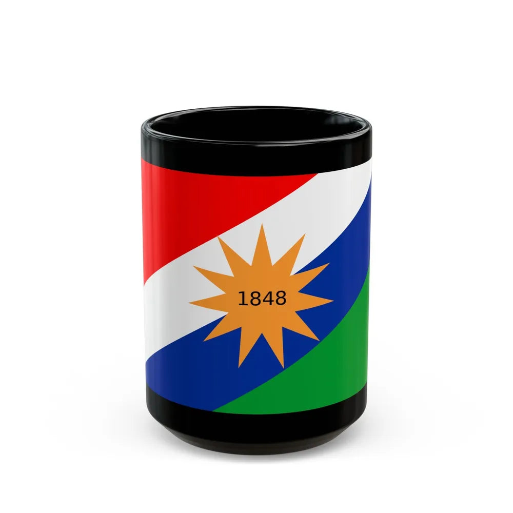 Flag of the Puntarenas Province Costa Rica - Black Coffee Mug-15oz-Go Mug Yourself