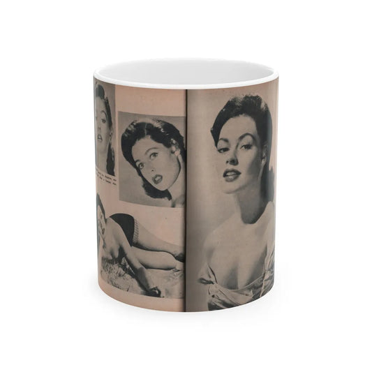 Barbara Darrow #35 - 4 B&W Photos from PHOTO Mag. Dec. '54 (Vintage Female Icon) White Coffee Mug-11oz-Go Mug Yourself