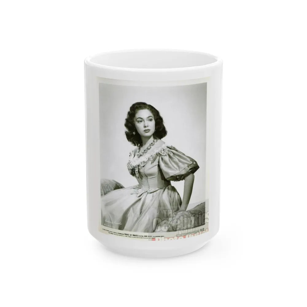 Barbara Rush #34 (Vintage Female Icon) White Coffee Mug-15oz-Go Mug Yourself