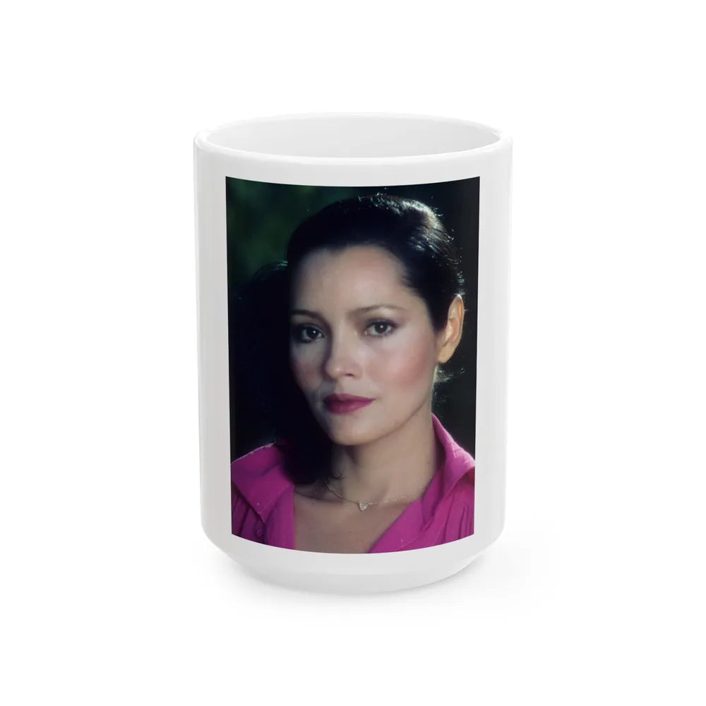 Barbara Carrera #118 (Vintage Female Icon) White Coffee Mug-15oz-Go Mug Yourself