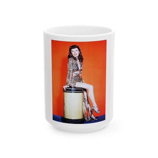 Barbara Stanwyck #213 (Vintage Female Icon) White Coffee Mug-15oz-Go Mug Yourself