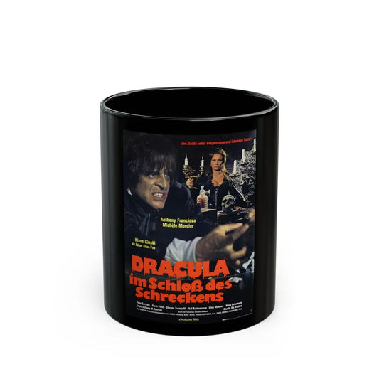 DRACULA IN THE CASTLE OF BLOOD (GERMAN) 1969 Movie Poster - Black Coffee Mug-11oz-Go Mug Yourself