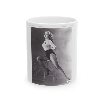 Julie Newmar #32 (Vintage Female Icon) White Coffee Mug-11oz-Go Mug Yourself