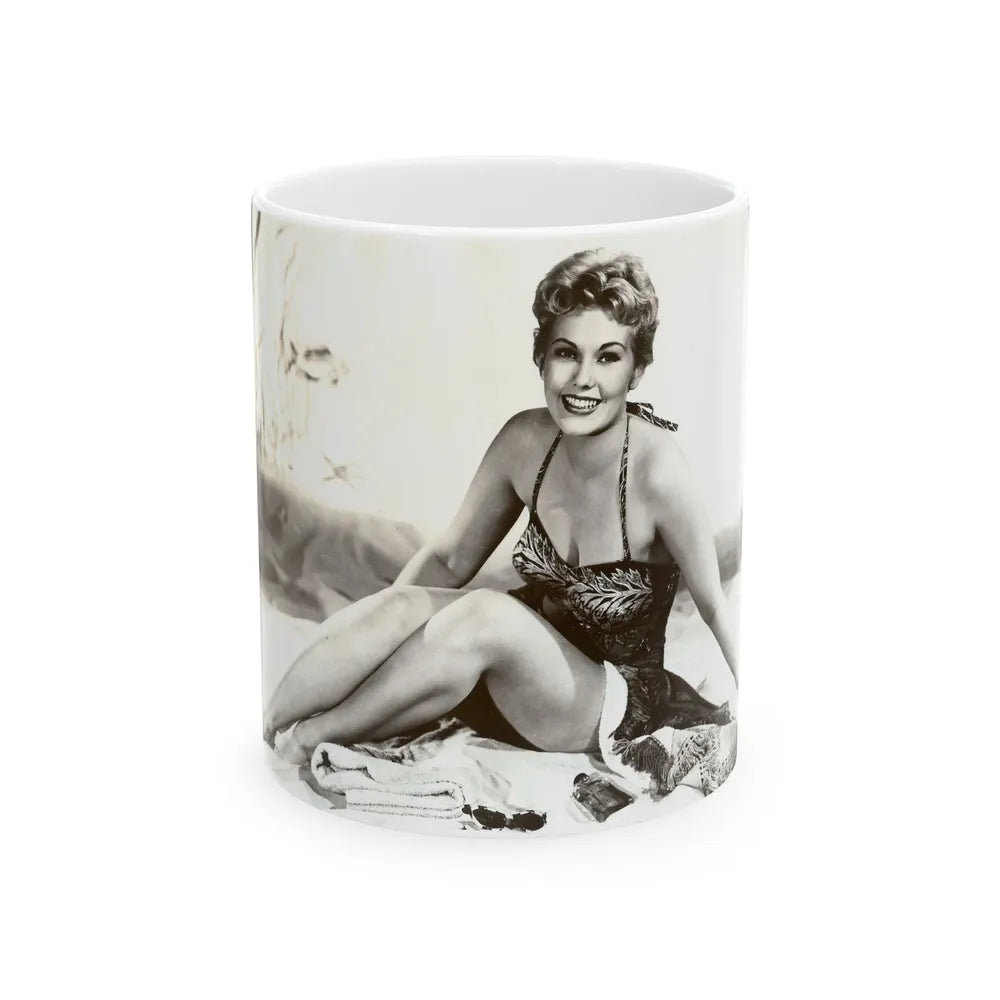 Kim Novak #195 (Vintage Female Icon) White Coffee Mug-11oz-Go Mug Yourself