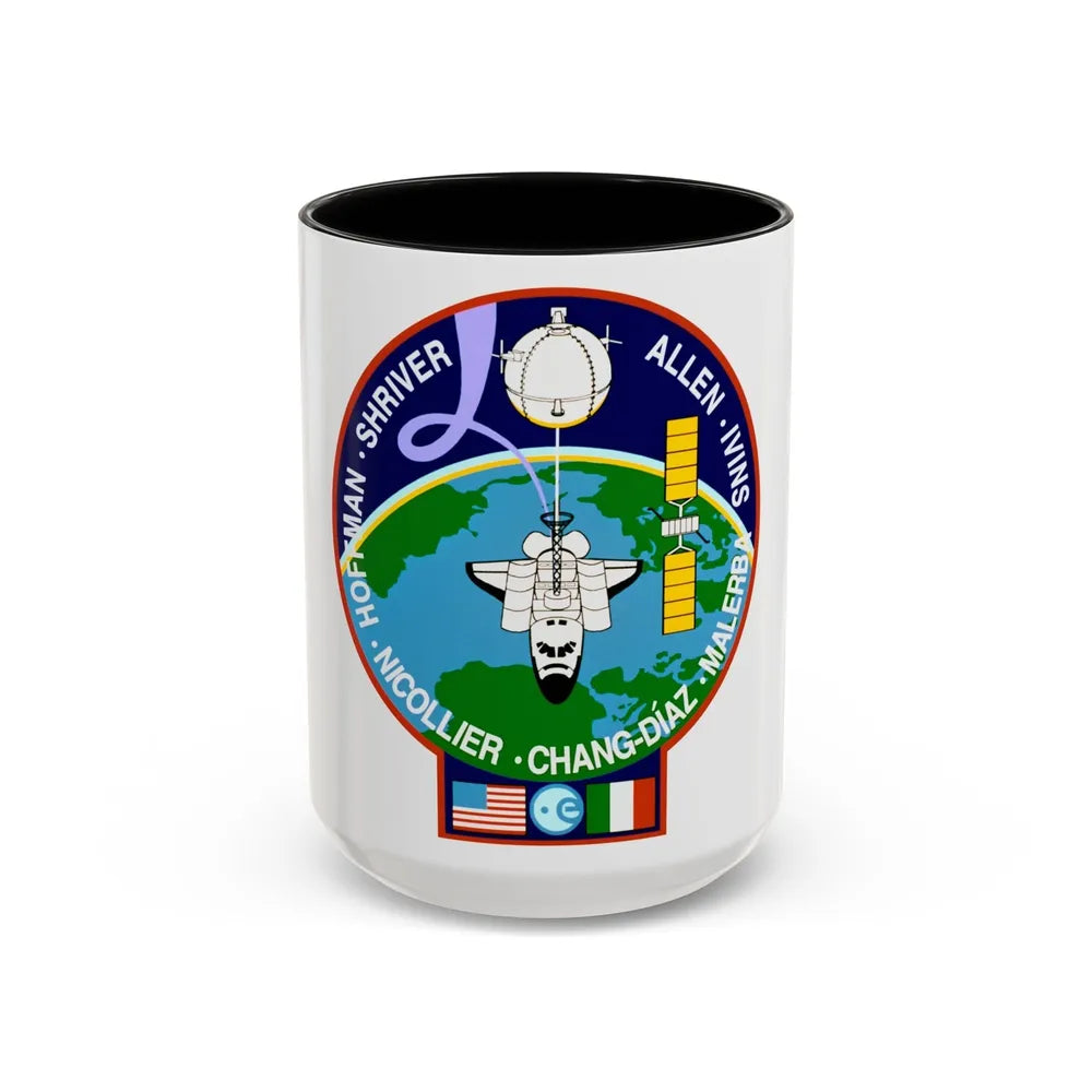 STS 46 (NASA) Accent Coffee Mug-15oz-Black-Go Mug Yourself