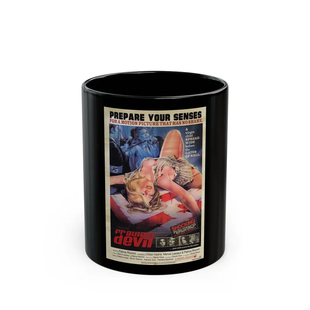 FRAULEIN DEVIL (ELSA FRAULEIN SS) RETRO Movie Poster - Black Coffee Mug-11oz-Go Mug Yourself