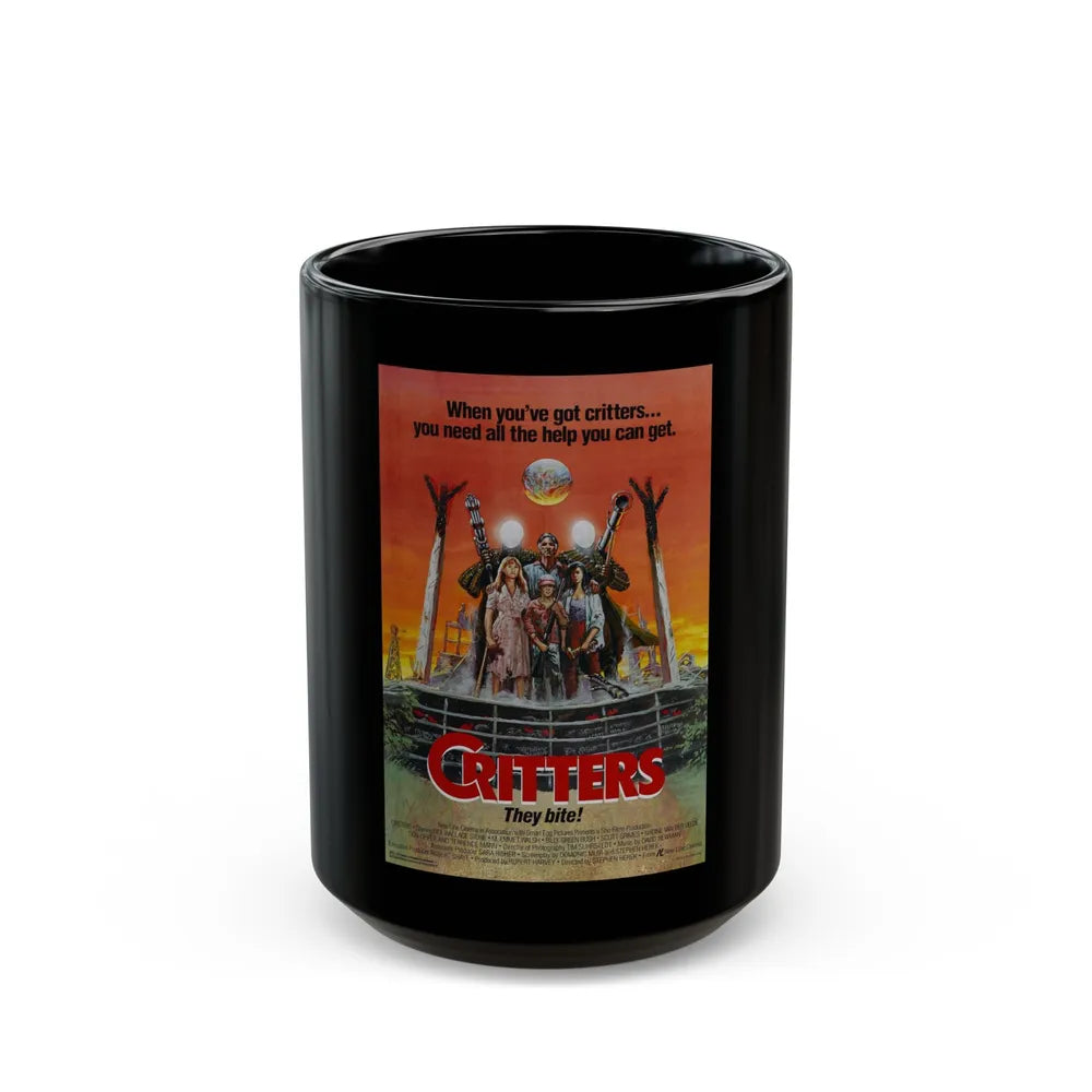 CRITTERS (3) 1986 Movie Poster - Black Coffee Mug-15oz-Go Mug Yourself