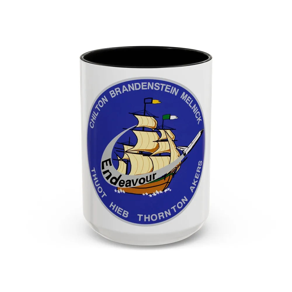 STS 49 (NASA) Accent Coffee Mug-15oz-Black-Go Mug Yourself