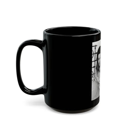 Francine York #50 (Vintage Female Icon) Black Coffee Mug-Go Mug Yourself