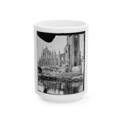 Charleston, S.C. Cathedral Of St. John And St. Finbar; Another View (U.S. Civil War) White Coffee Mug-15oz-Go Mug Yourself