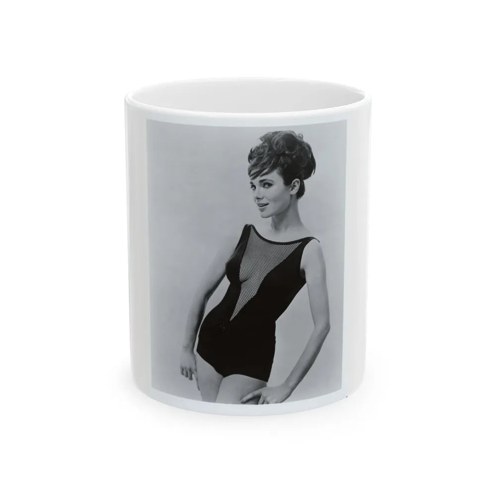 Gila Golan #06 - 8x10 B&W Upper Body Cheesecake Photo from Mid 60's (Vintage Female Icon) White Coffee Mug-11oz-Go Mug Yourself