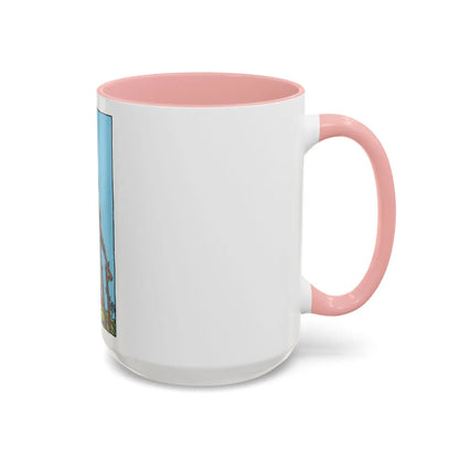 The 7 of Wands (Tarot Card) Accent Coffee Mug-Go Mug Yourself