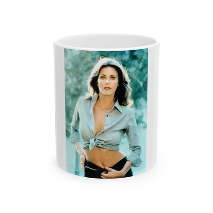 Lynda Carter #68 (Vintage Female Icon) White Coffee Mug-11oz-Go Mug Yourself