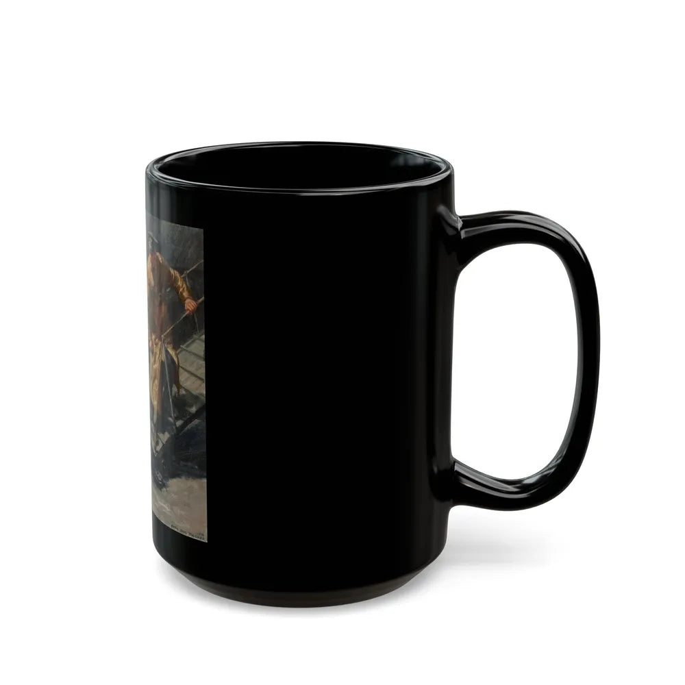 Booted Off Ship, 1946 - Black Coffee Mug-Go Mug Yourself