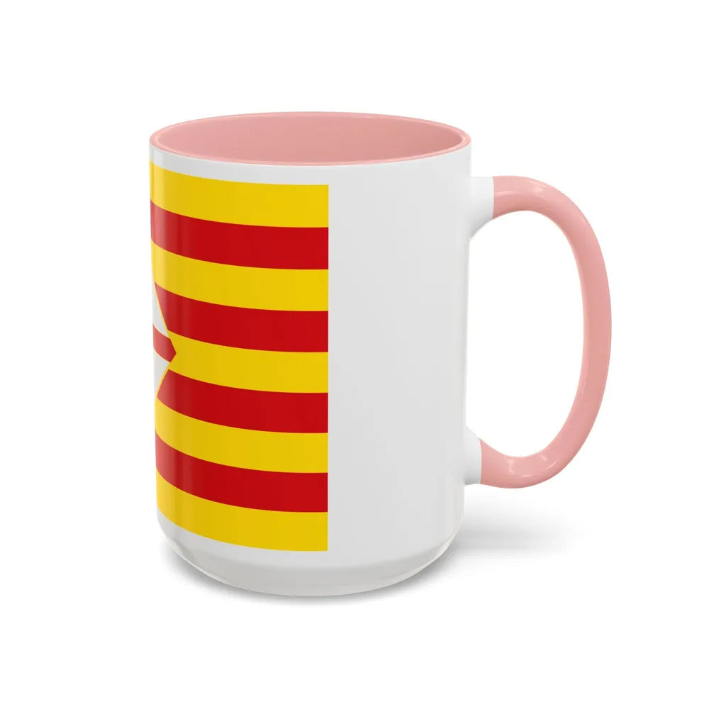 Flag of Barcelona - Accent Coffee Mug-Go Mug Yourself