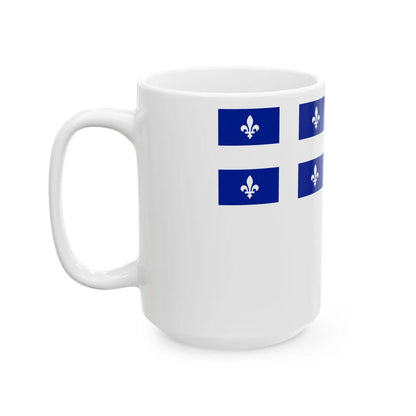 Flag of Quebec City 1967 to 1987 Canada - White Coffee Mug-Go Mug Yourself