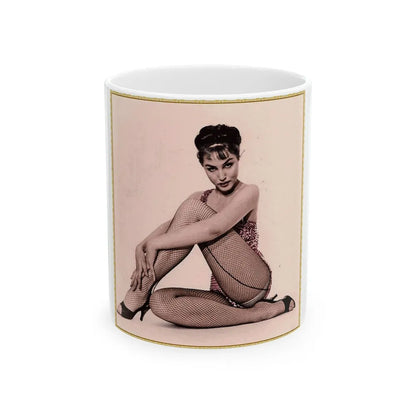 Julie Newmar #343 (Vintage Female Icon) White Coffee Mug-11oz-Go Mug Yourself