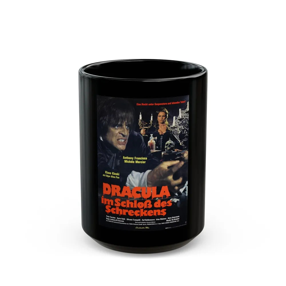 DRACULA IN THE CASTLE OF BLOOD (GERMAN) 1969 Movie Poster - Black Coffee Mug-15oz-Go Mug Yourself